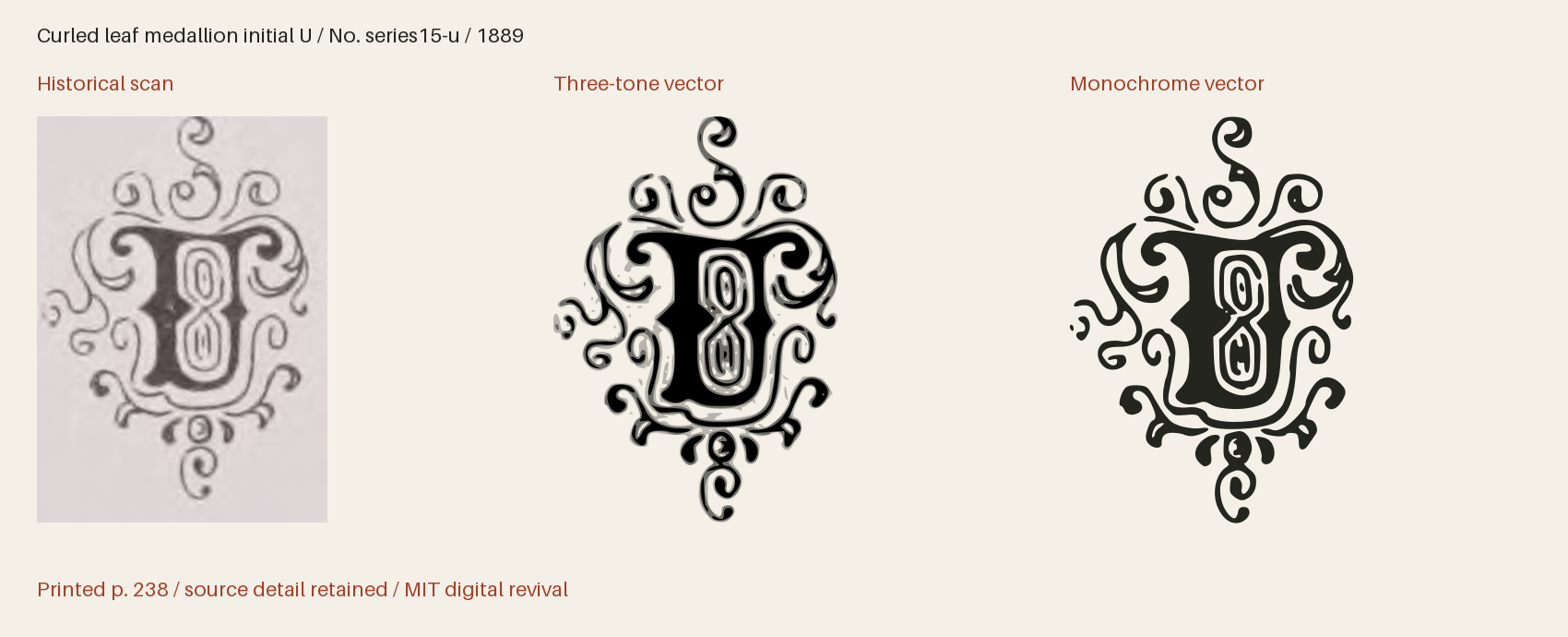 Historical scan beside the three-tone and monochrome vector revivals