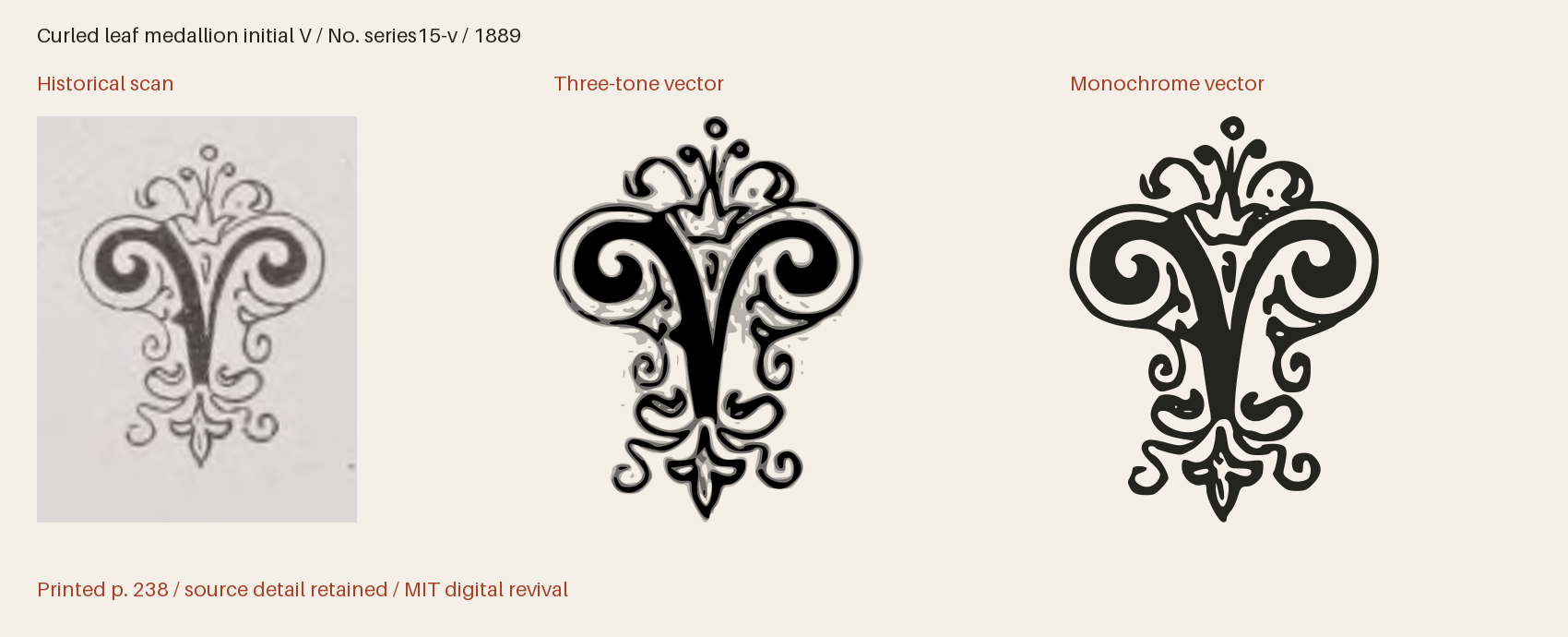 Historical scan beside the three-tone and monochrome vector revivals