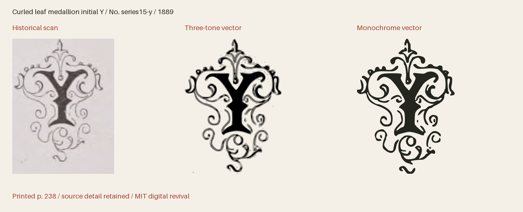 Historical scan beside the three-tone and monochrome vector revivals