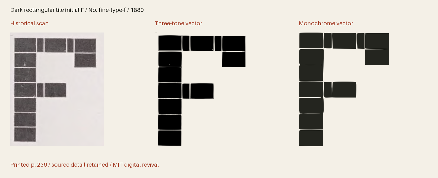 Historical scan beside the three-tone and monochrome vector revivals