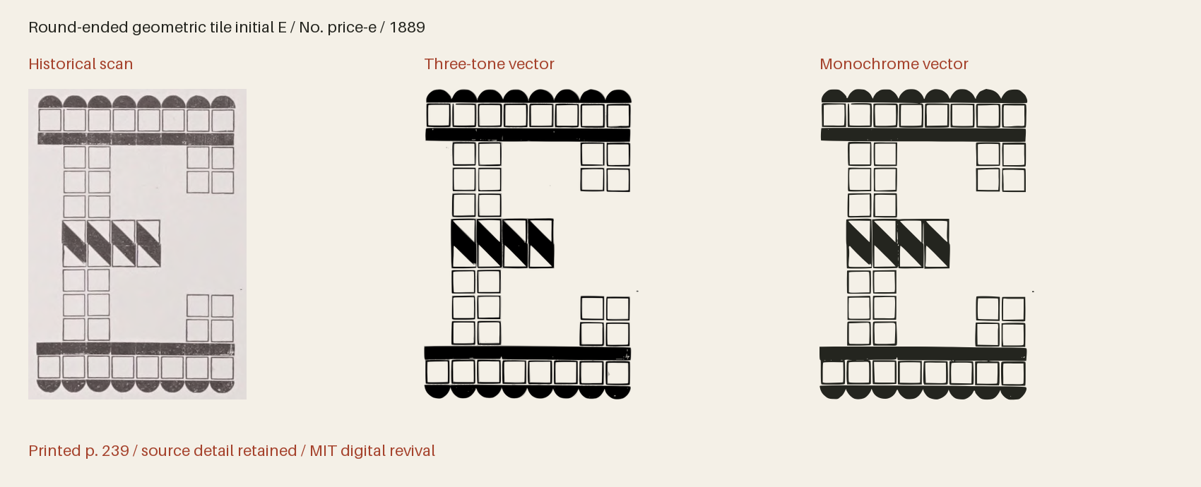 Historical scan beside the three-tone and monochrome vector revivals
