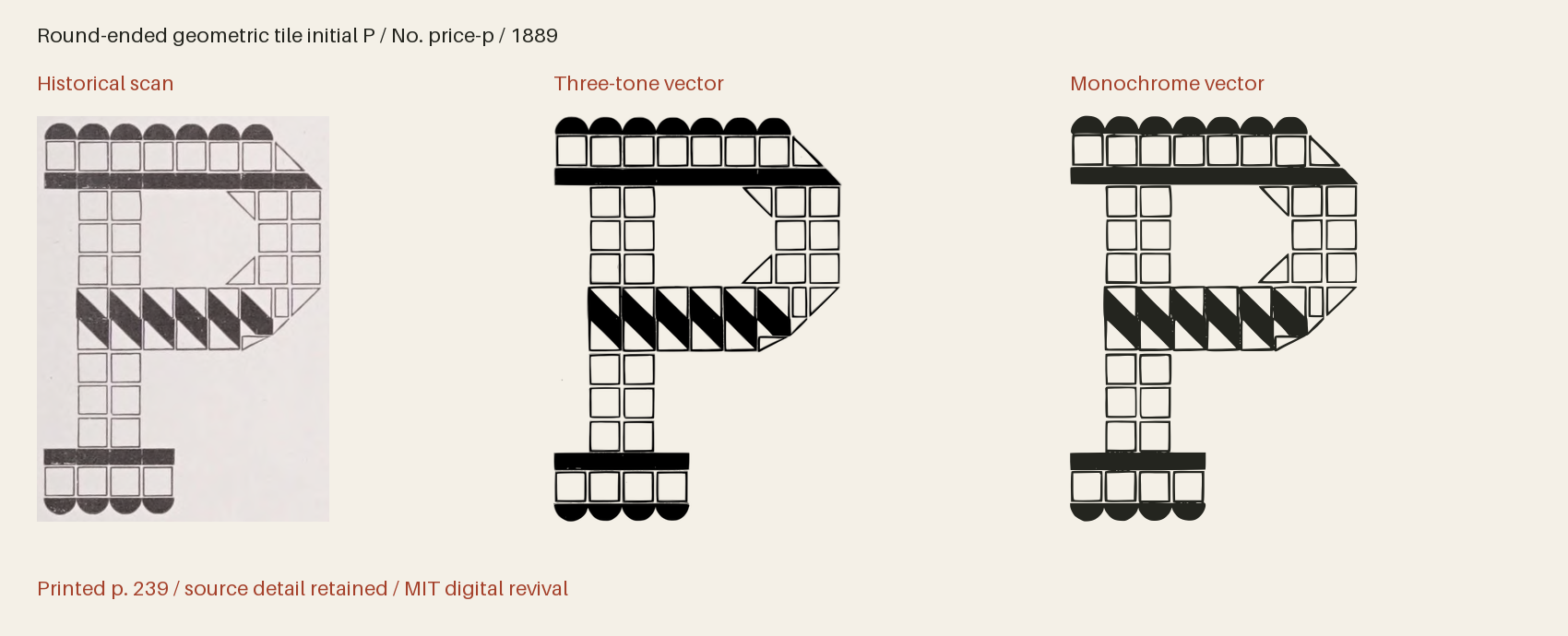 Historical scan beside the three-tone and monochrome vector revivals