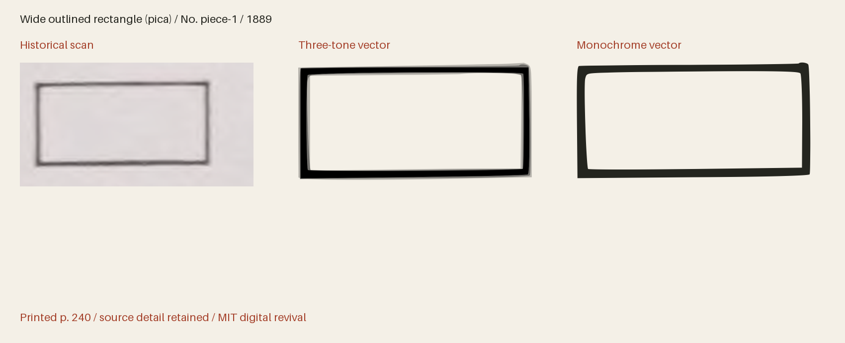 Historical scan beside the three-tone and monochrome vector revivals