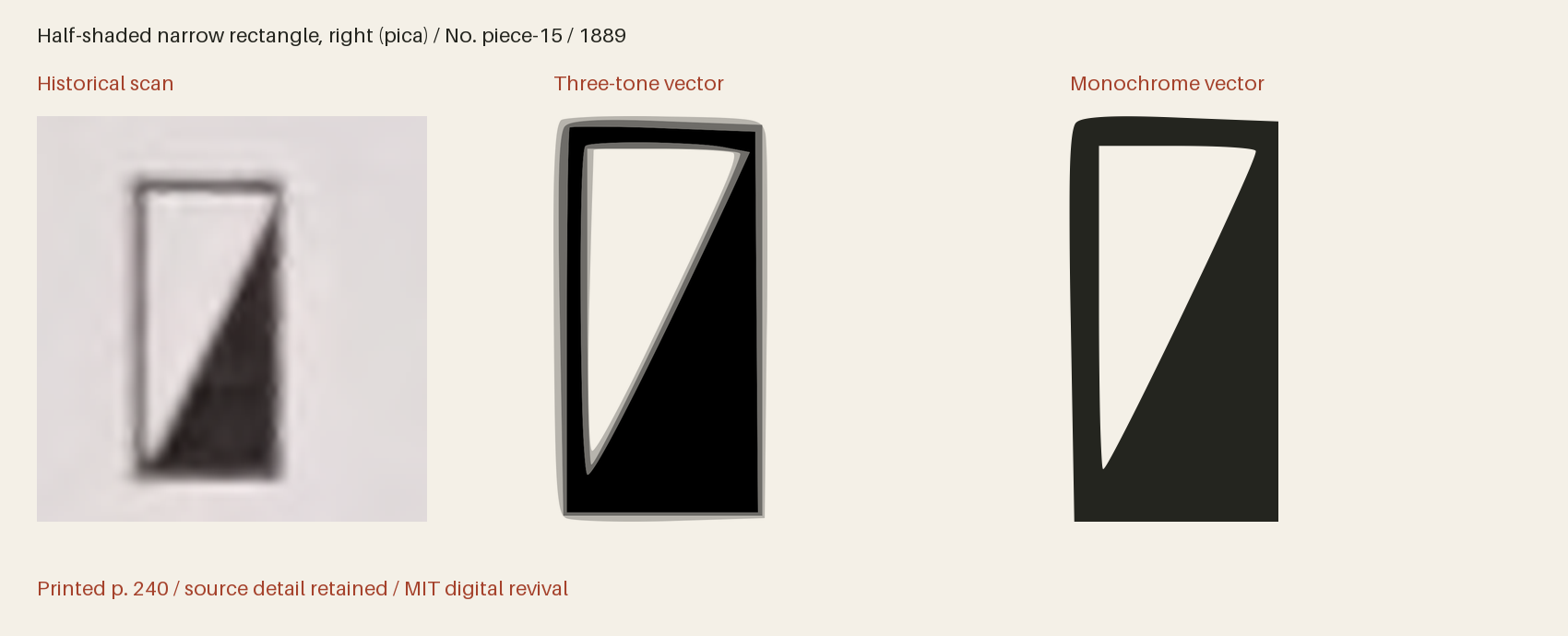 Historical scan beside the three-tone and monochrome vector revivals