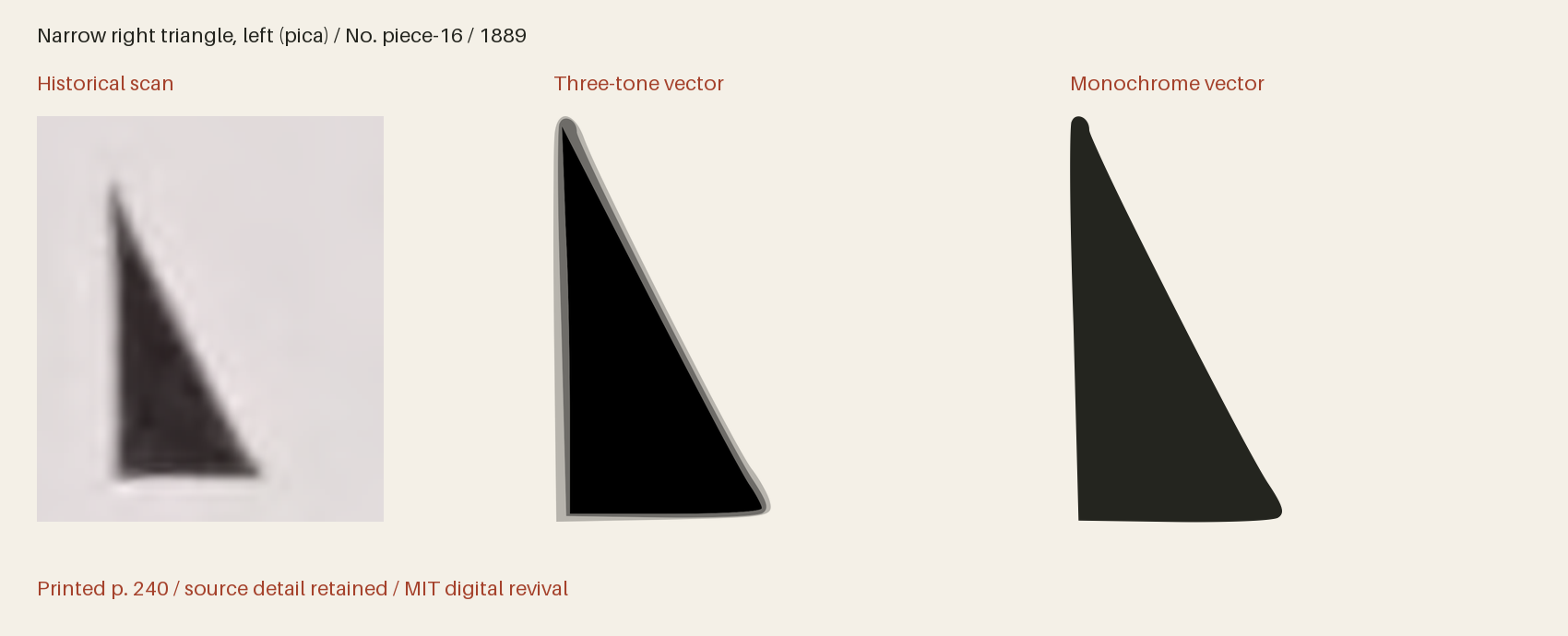 Historical scan beside the three-tone and monochrome vector revivals