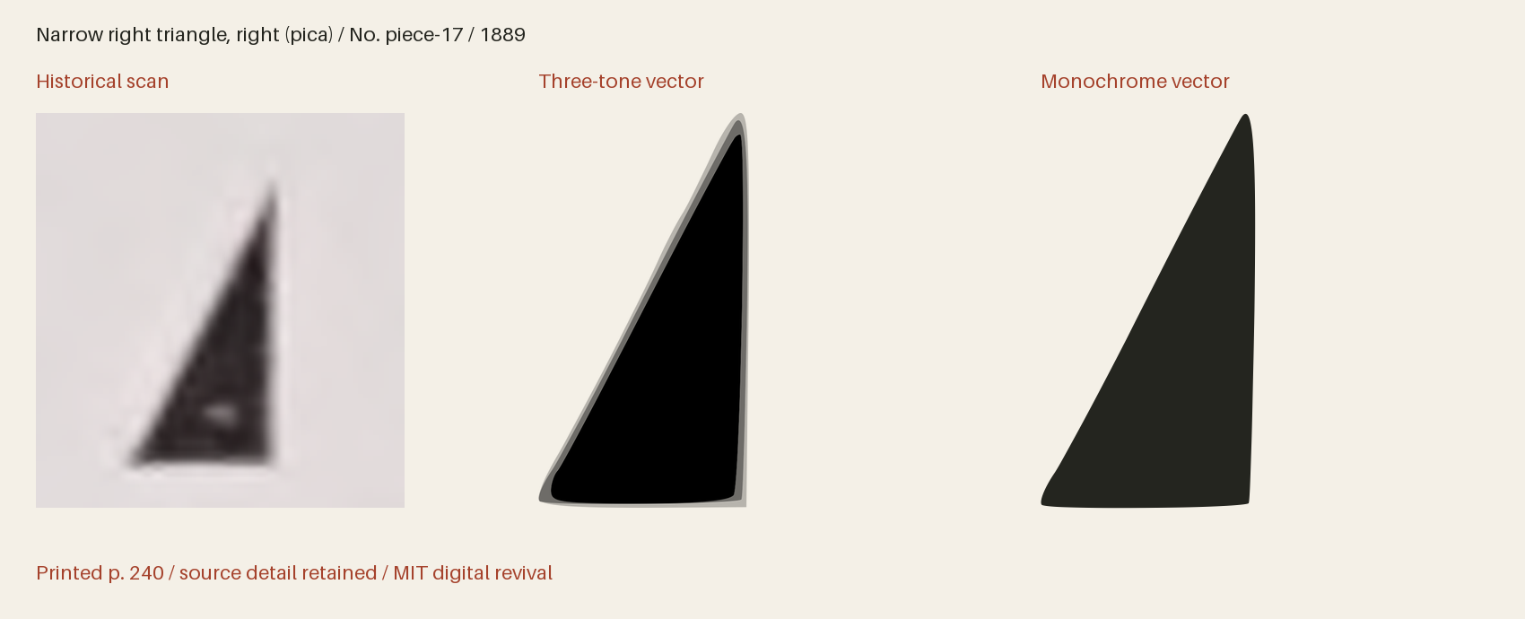 Historical scan beside the three-tone and monochrome vector revivals