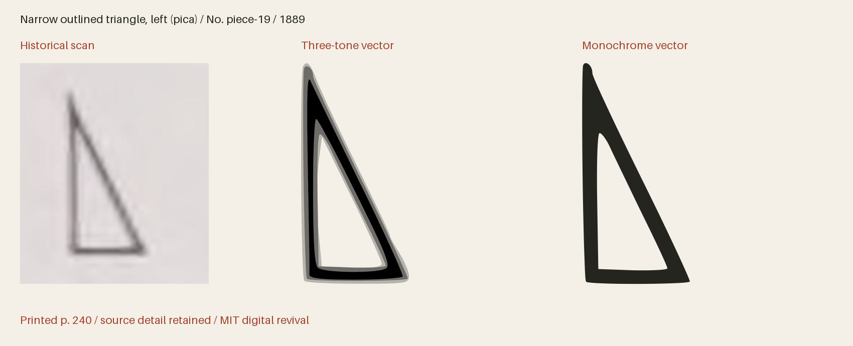 Historical scan beside the three-tone and monochrome vector revivals