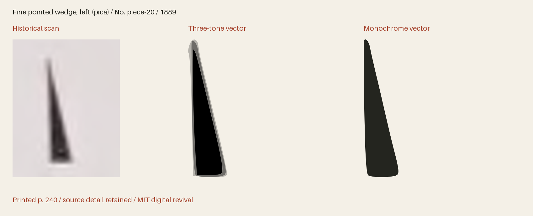 Historical scan beside the three-tone and monochrome vector revivals