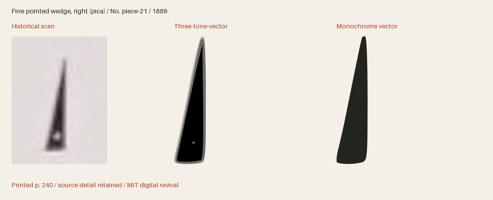 Historical scan beside the three-tone and monochrome vector revivals