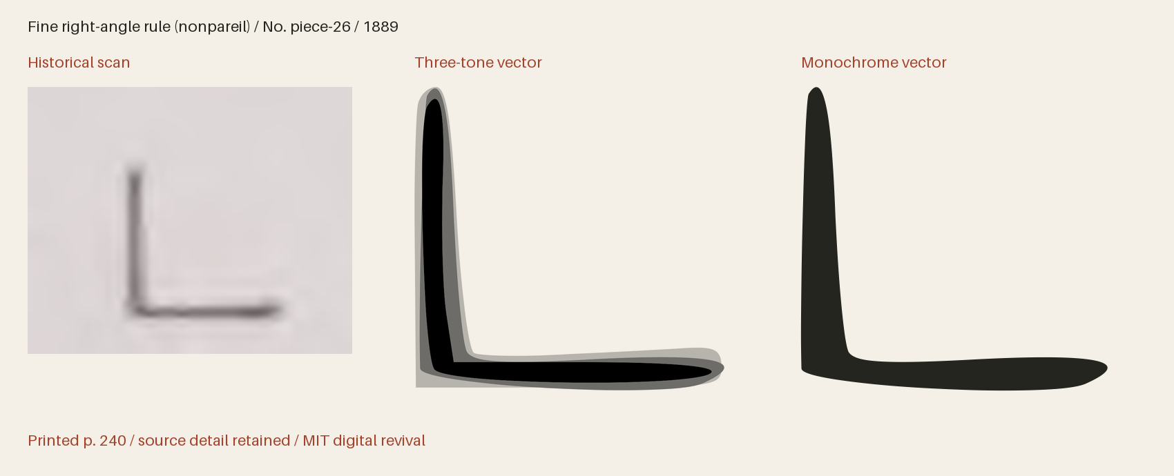 Historical scan beside the three-tone and monochrome vector revivals