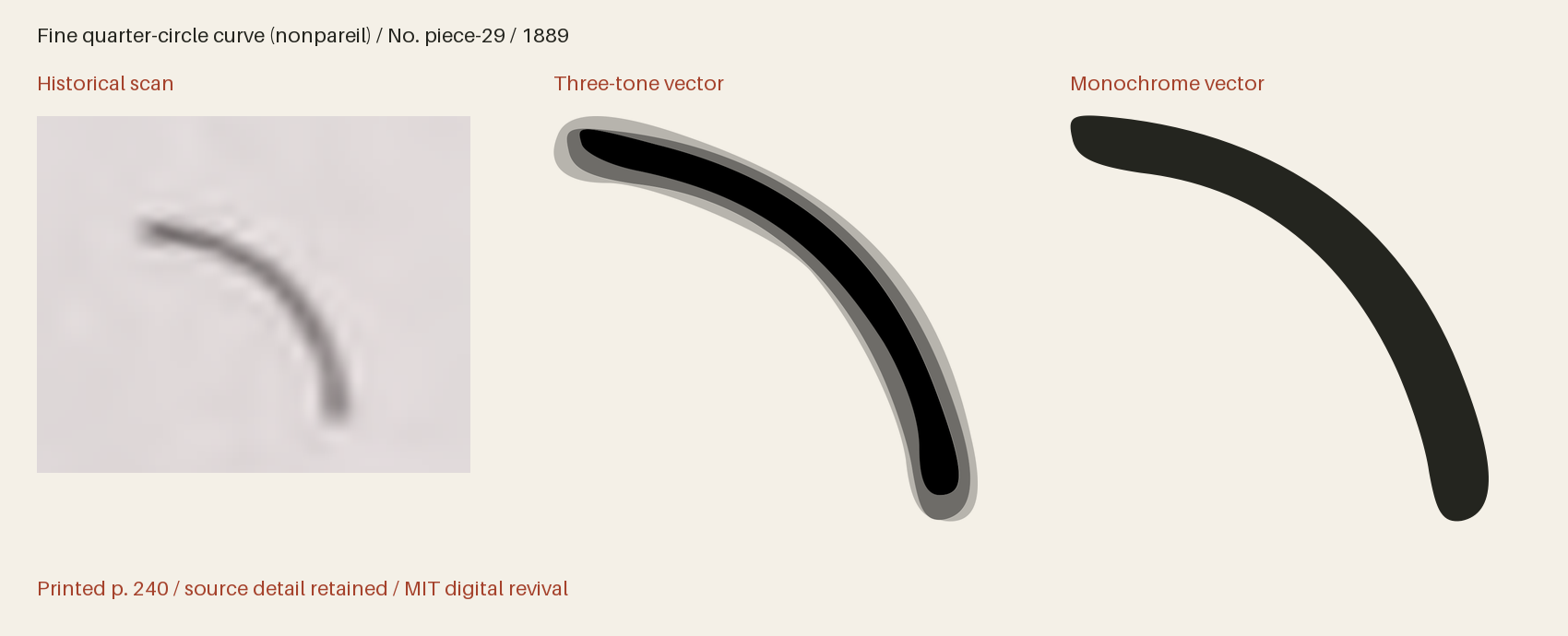 Historical scan beside the three-tone and monochrome vector revivals