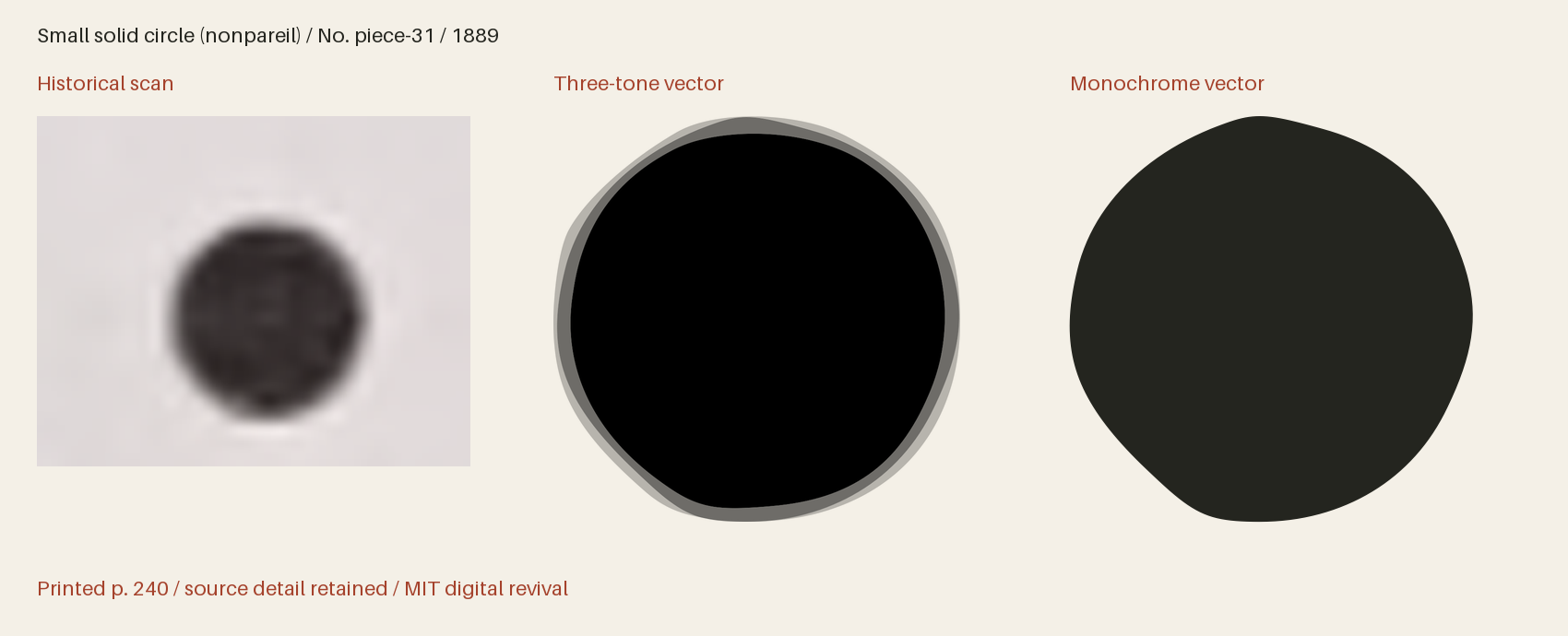 Historical scan beside the three-tone and monochrome vector revivals