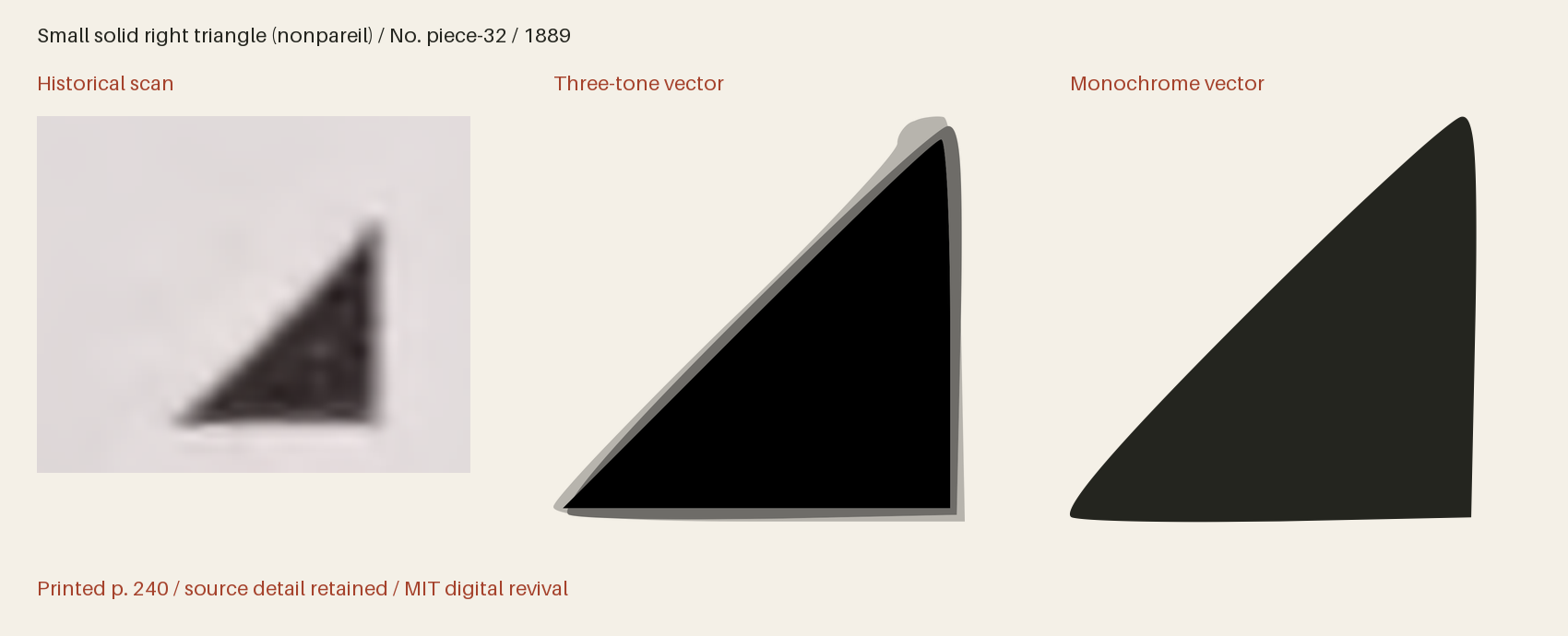 Historical scan beside the three-tone and monochrome vector revivals
