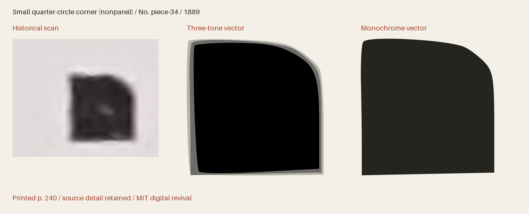 Historical scan beside the three-tone and monochrome vector revivals