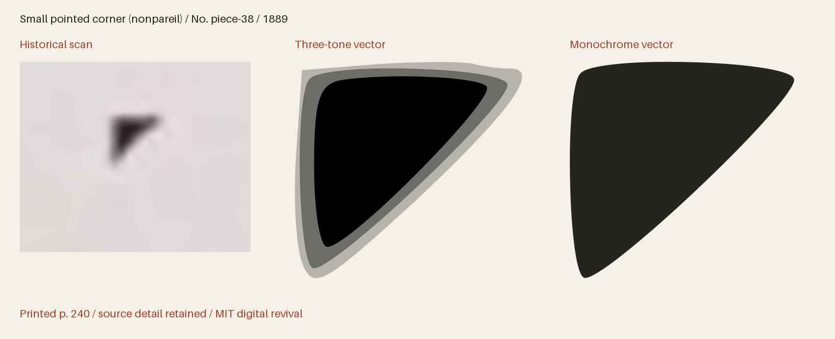 Historical scan beside the three-tone and monochrome vector revivals