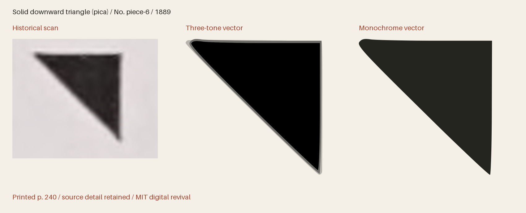 Historical scan beside the three-tone and monochrome vector revivals