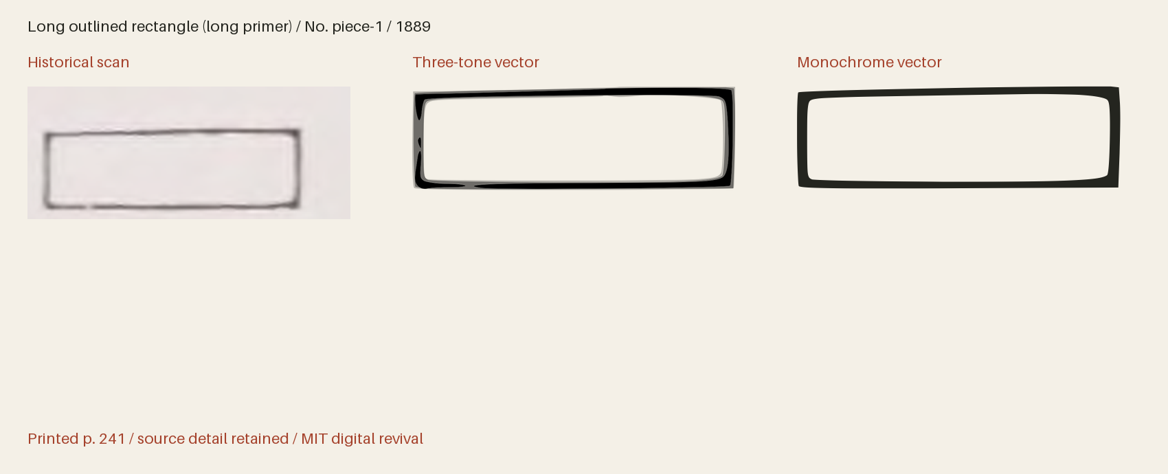 Historical scan beside the three-tone and monochrome vector revivals