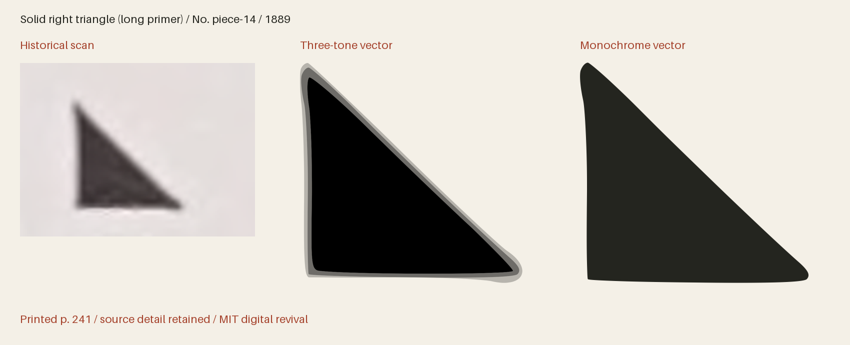 Historical scan beside the three-tone and monochrome vector revivals