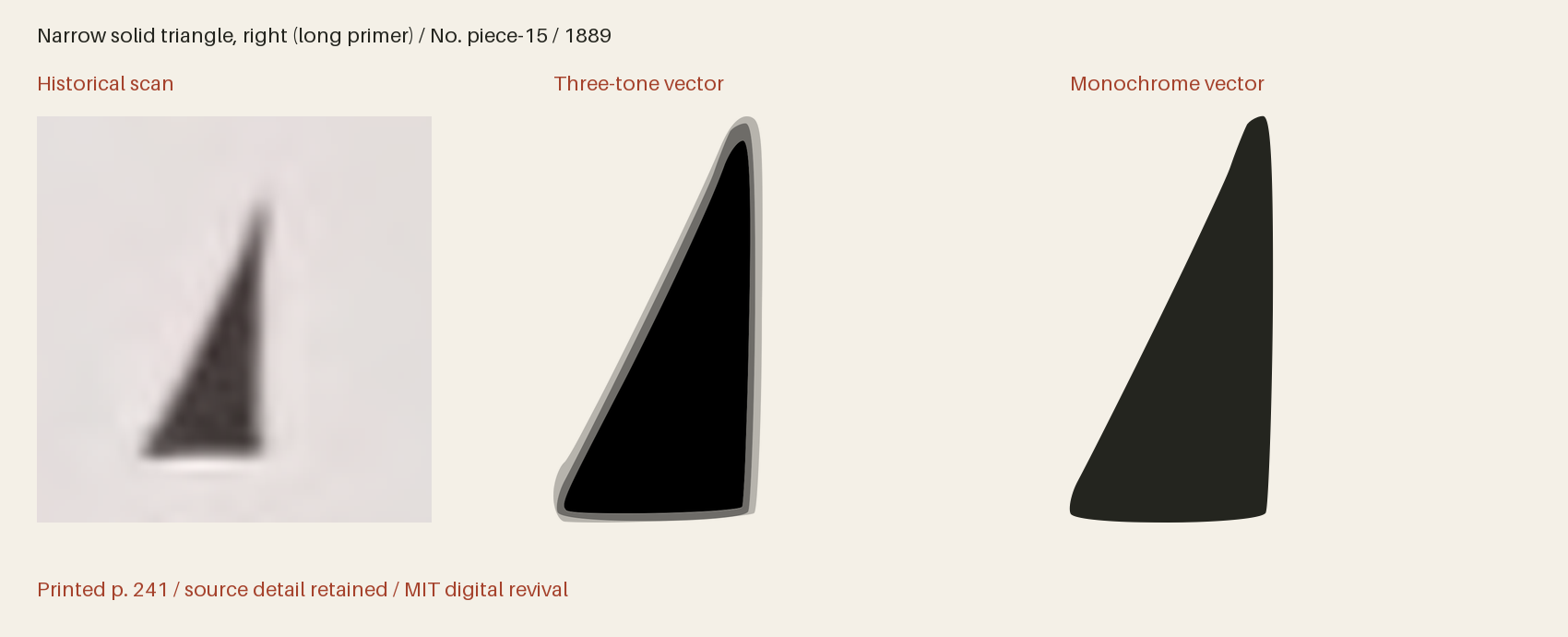 Historical scan beside the three-tone and monochrome vector revivals