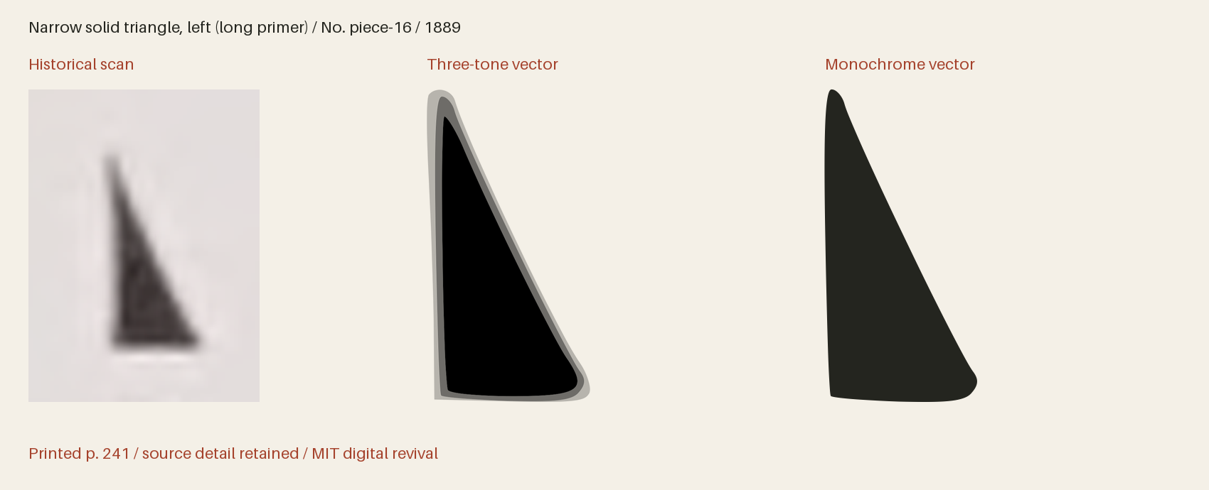 Historical scan beside the three-tone and monochrome vector revivals