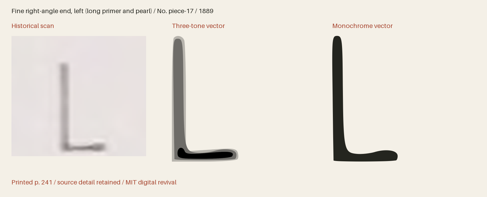 Historical scan beside the three-tone and monochrome vector revivals
