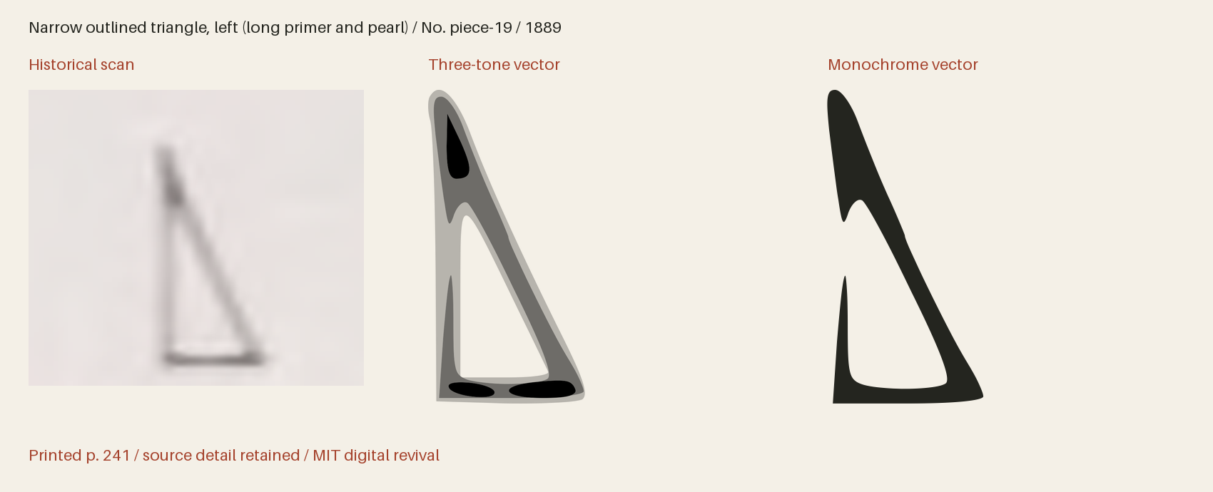 Historical scan beside the three-tone and monochrome vector revivals