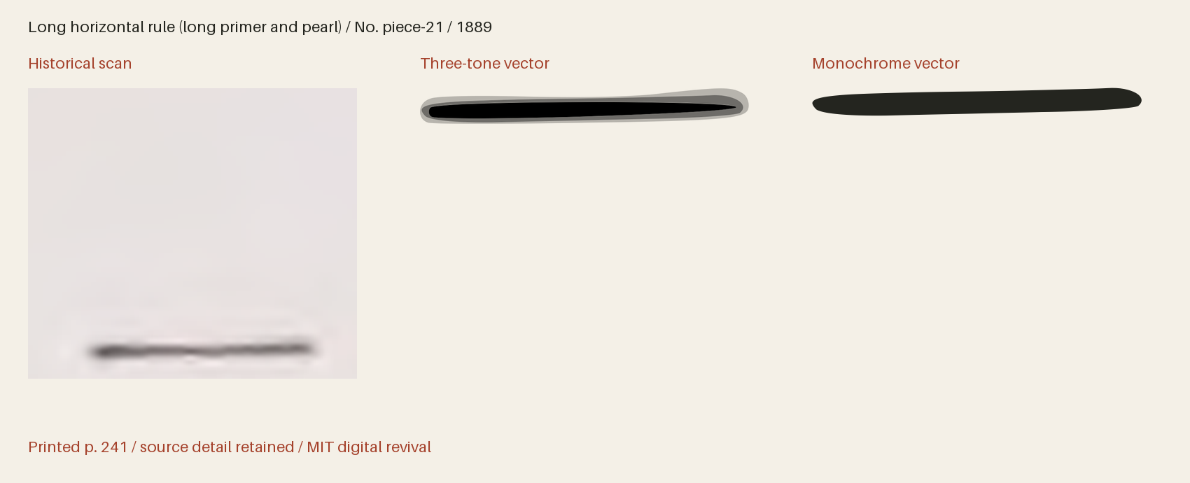 Historical scan beside the three-tone and monochrome vector revivals