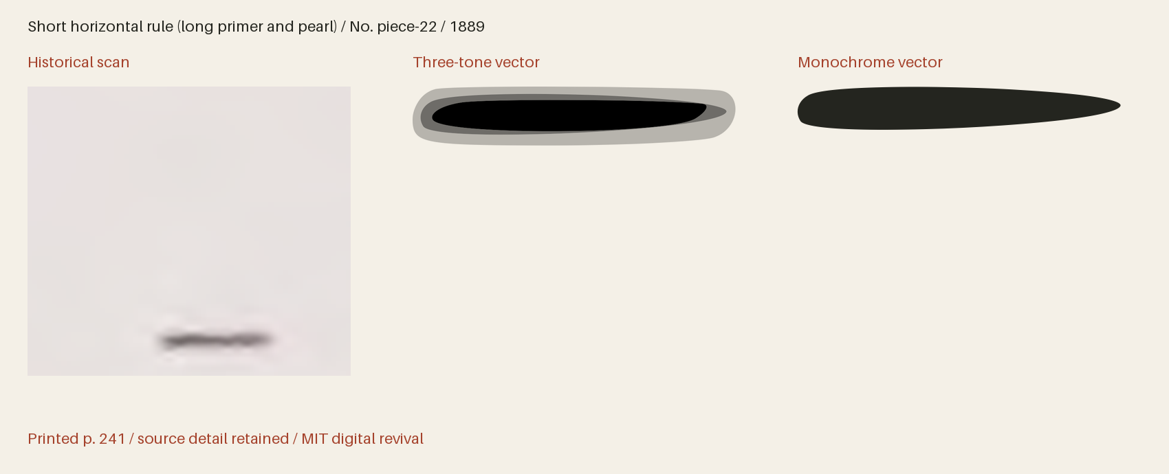 Historical scan beside the three-tone and monochrome vector revivals