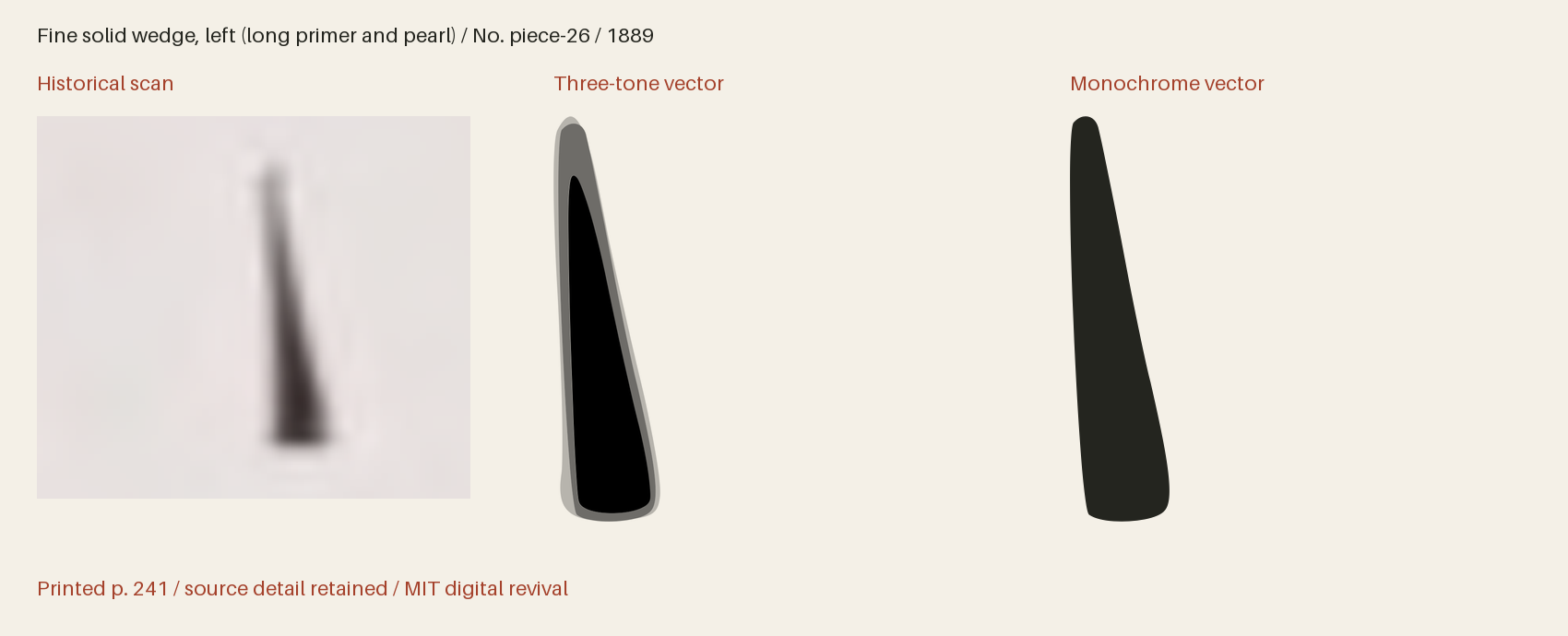 Historical scan beside the three-tone and monochrome vector revivals
