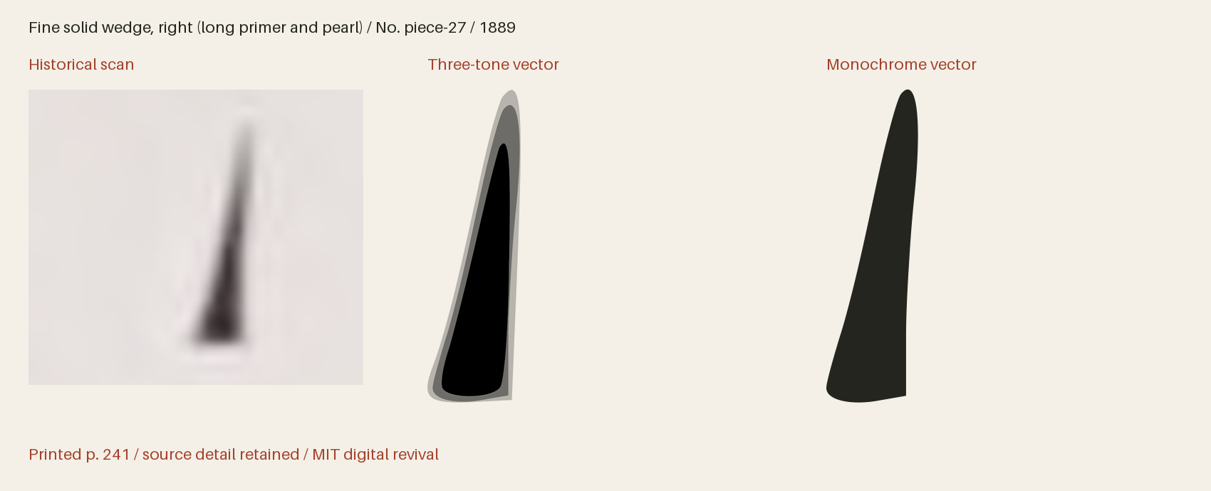 Historical scan beside the three-tone and monochrome vector revivals