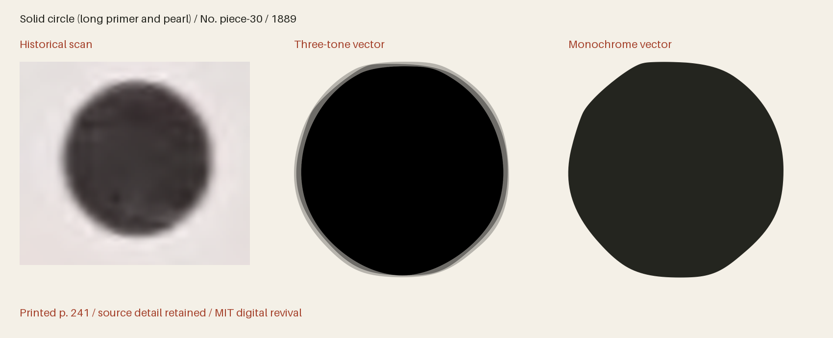 Historical scan beside the three-tone and monochrome vector revivals