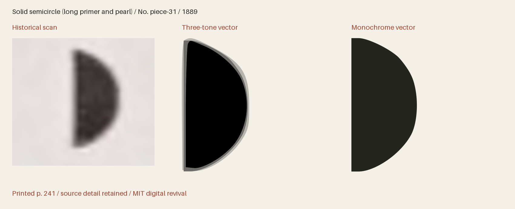 Historical scan beside the three-tone and monochrome vector revivals