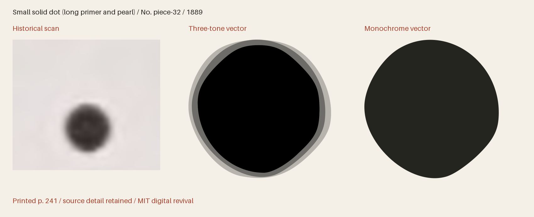 Historical scan beside the three-tone and monochrome vector revivals