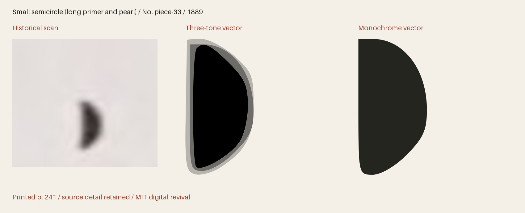 Historical scan beside the three-tone and monochrome vector revivals