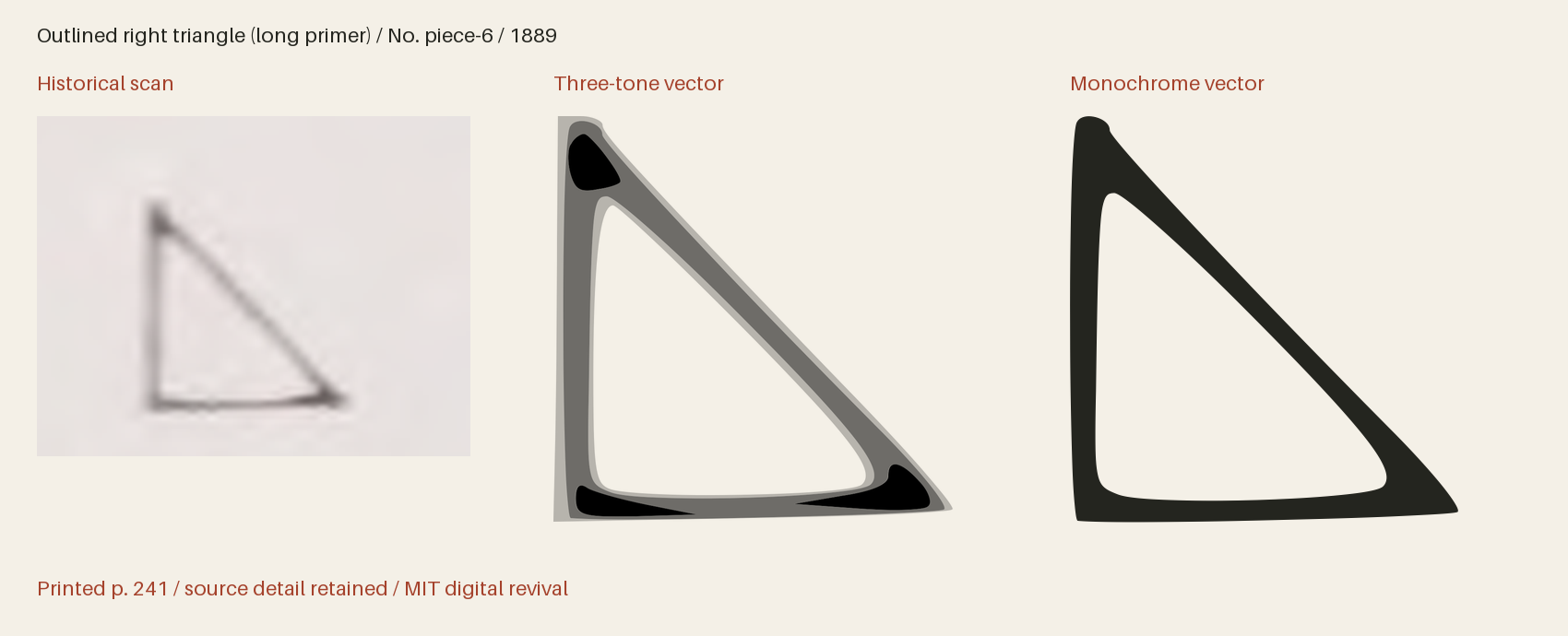 Historical scan beside the three-tone and monochrome vector revivals