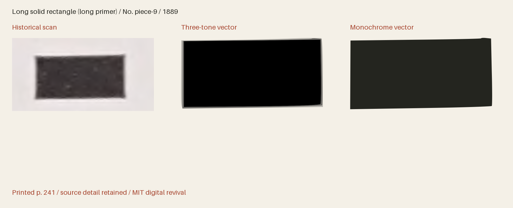 Historical scan beside the three-tone and monochrome vector revivals