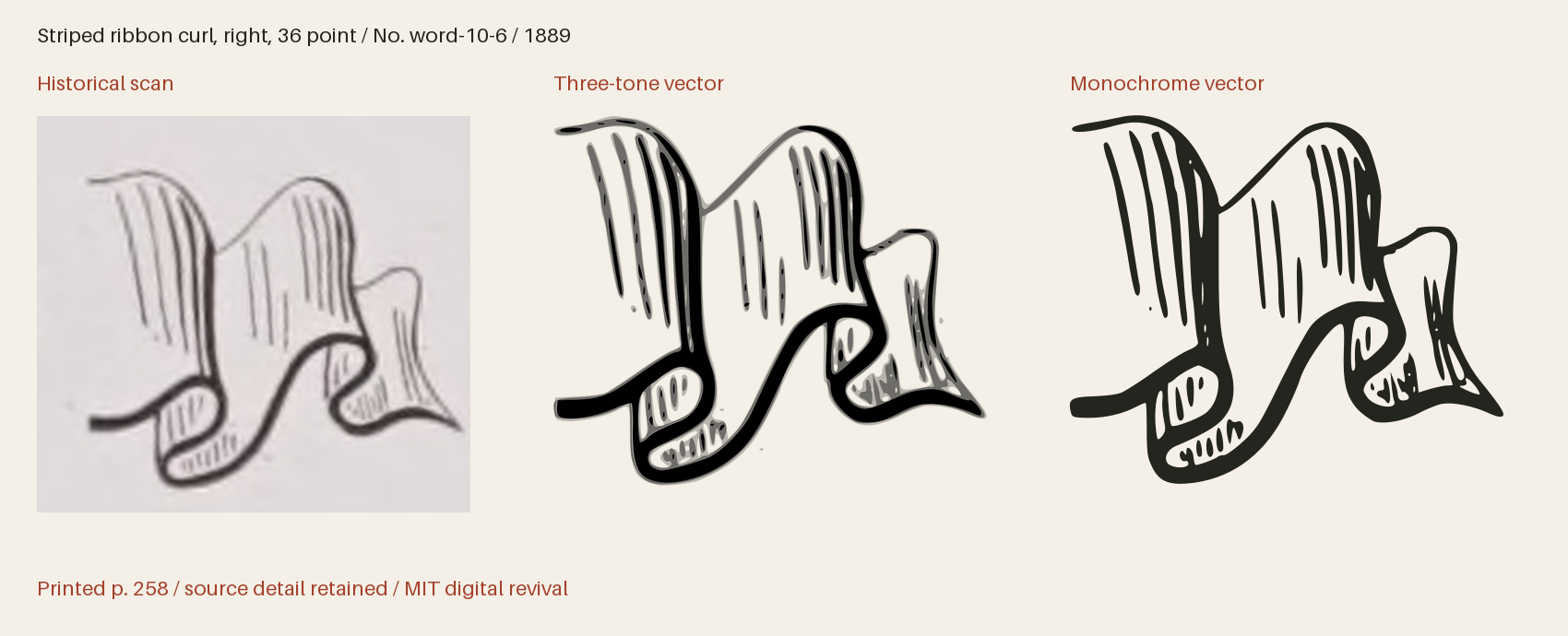 Historical scan beside the three-tone and monochrome vector revivals