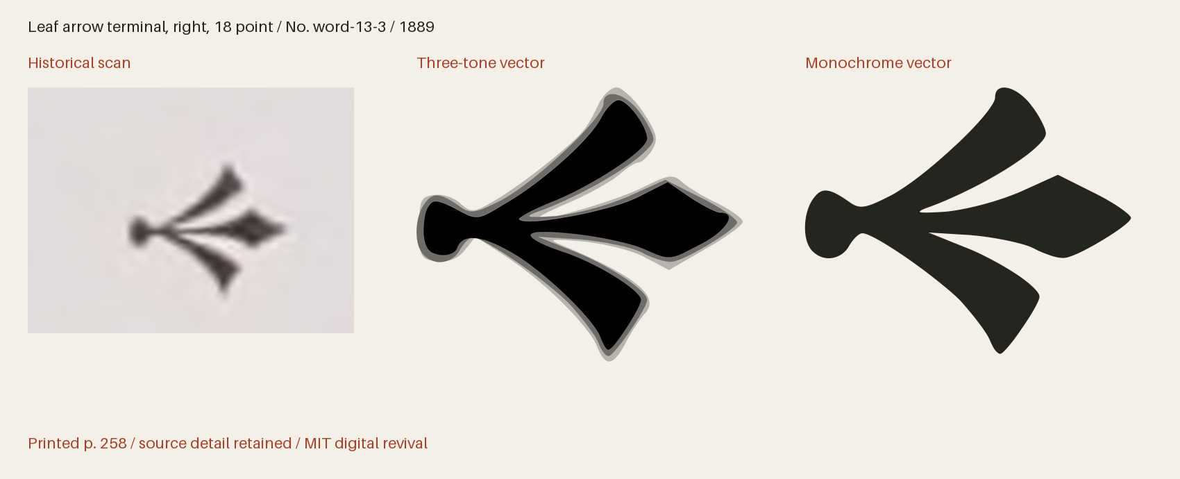 Historical scan beside the three-tone and monochrome vector revivals