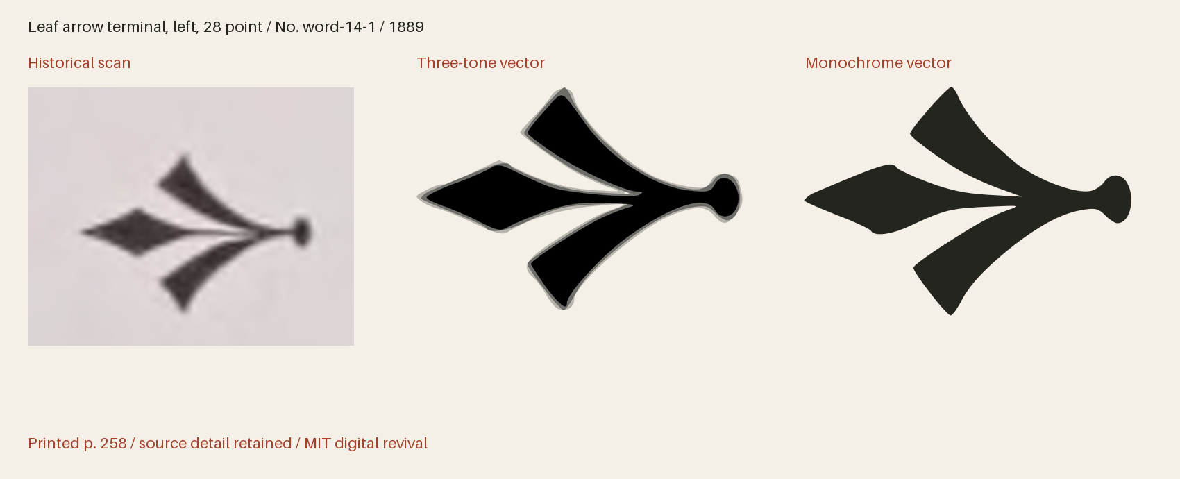 Historical scan beside the three-tone and monochrome vector revivals