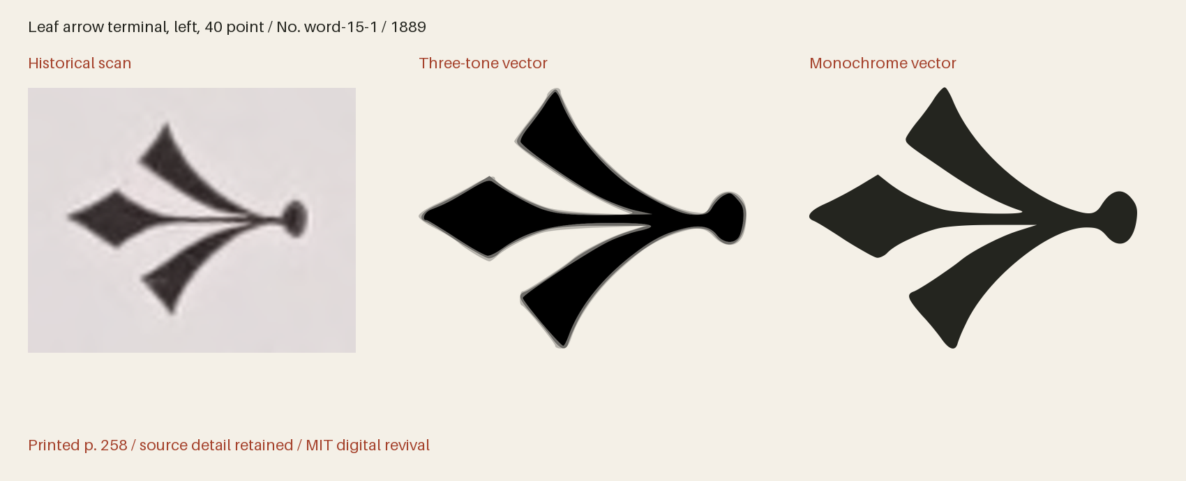 Historical scan beside the three-tone and monochrome vector revivals