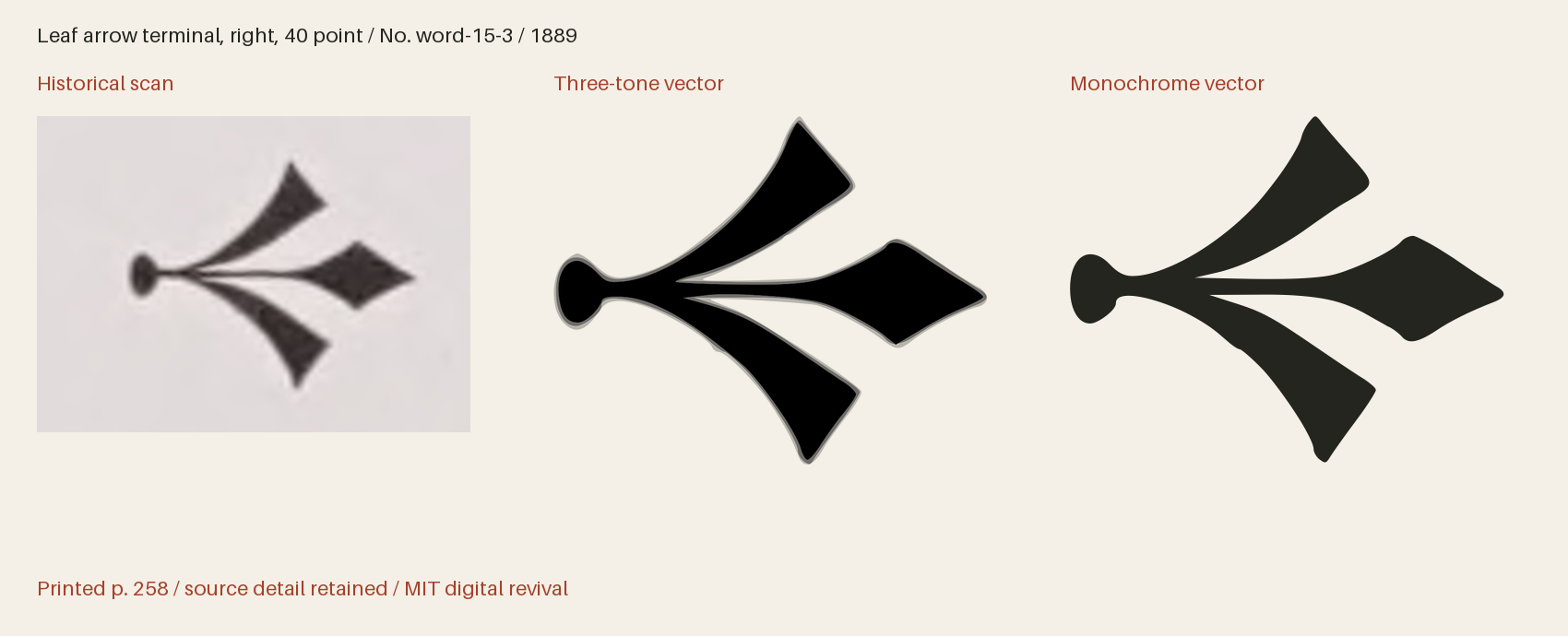 Historical scan beside the three-tone and monochrome vector revivals