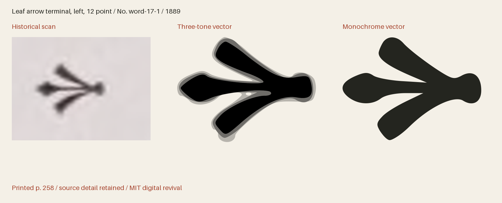 Historical scan beside the three-tone and monochrome vector revivals