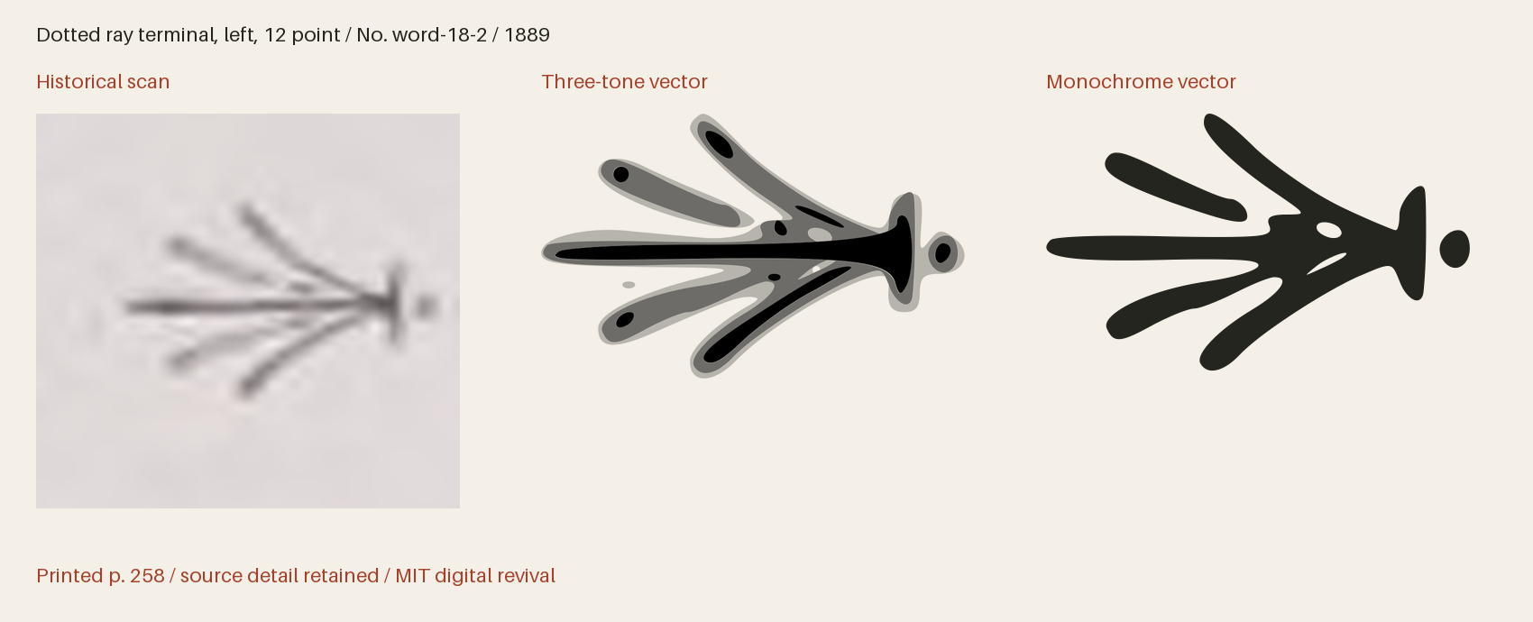 Historical scan beside the three-tone and monochrome vector revivals