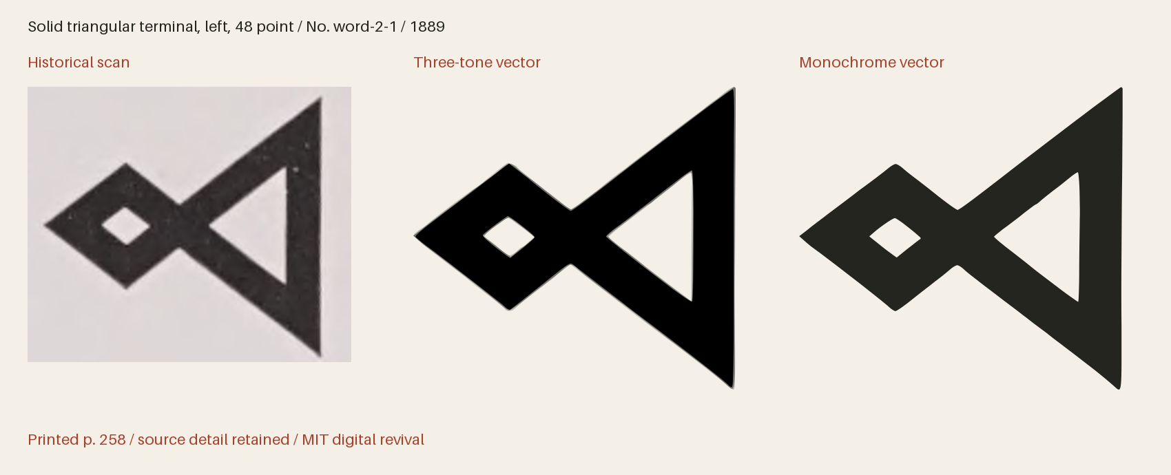 Historical scan beside the three-tone and monochrome vector revivals