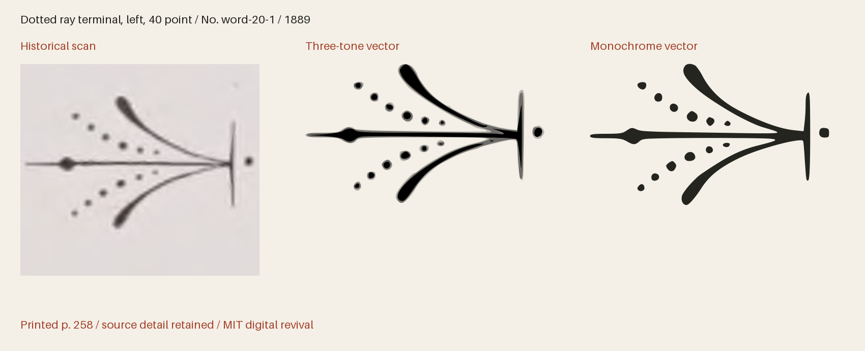 Historical scan beside the three-tone and monochrome vector revivals