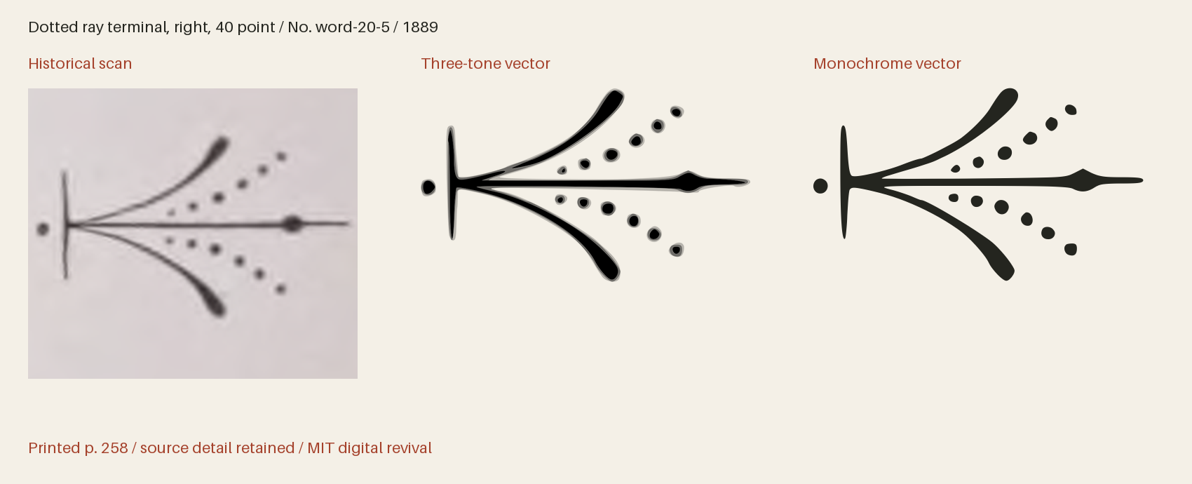 Historical scan beside the three-tone and monochrome vector revivals
