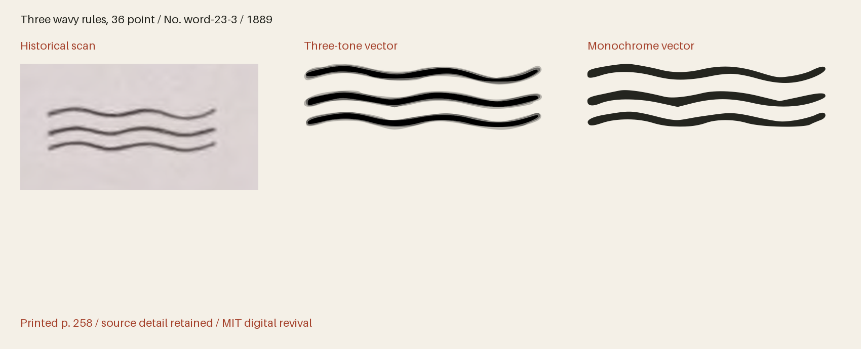 Historical scan beside the three-tone and monochrome vector revivals