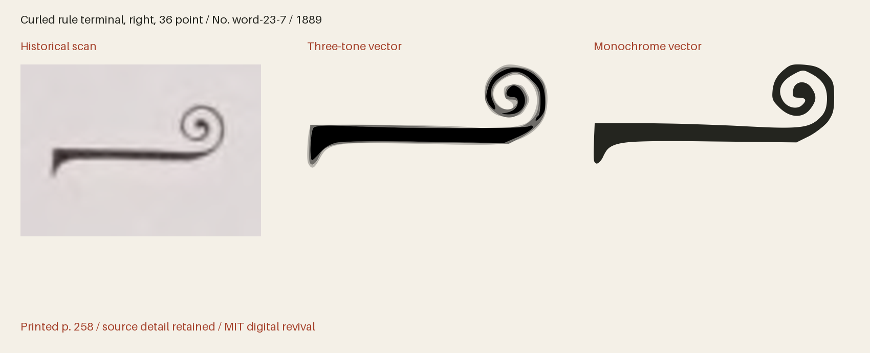 Historical scan beside the three-tone and monochrome vector revivals