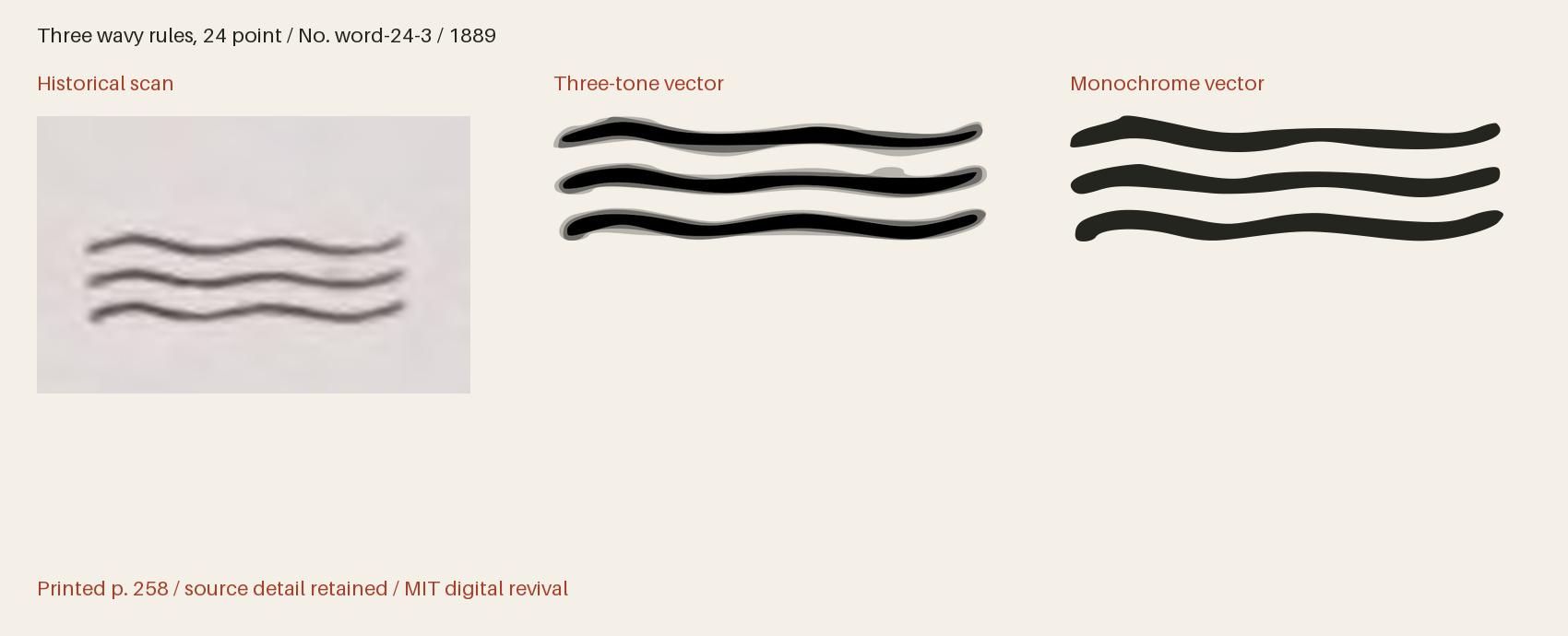 Historical scan beside the three-tone and monochrome vector revivals