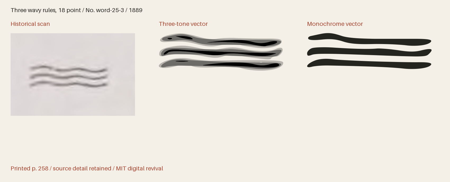 Historical scan beside the three-tone and monochrome vector revivals